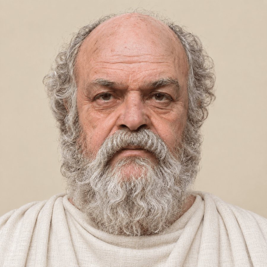 Sócrates, avatar de los diálogos de Academia Eidos